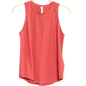 Lululemon High Neck Run and Train Tank Coral Sz 6 Anti-Stink Reflective Classic